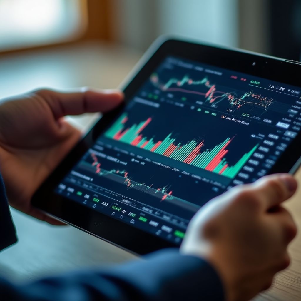 Manos analizando gráficos de inversión