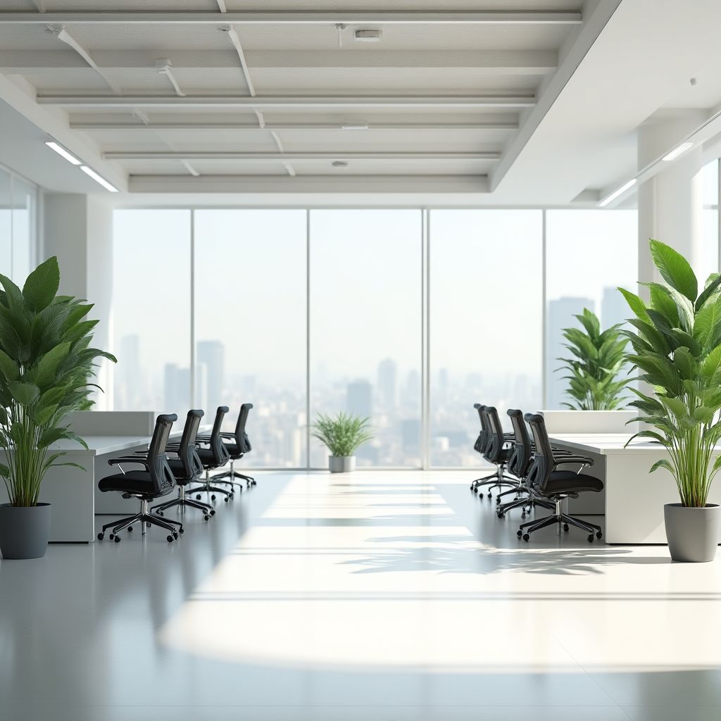 Espacio de oficina moderno y luminoso